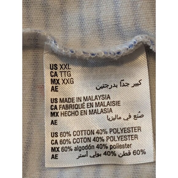 Karen Scott Womens Plus XXL Popover Top Blue White Stripe Button Neck Watermelon - Picture 10 of 10